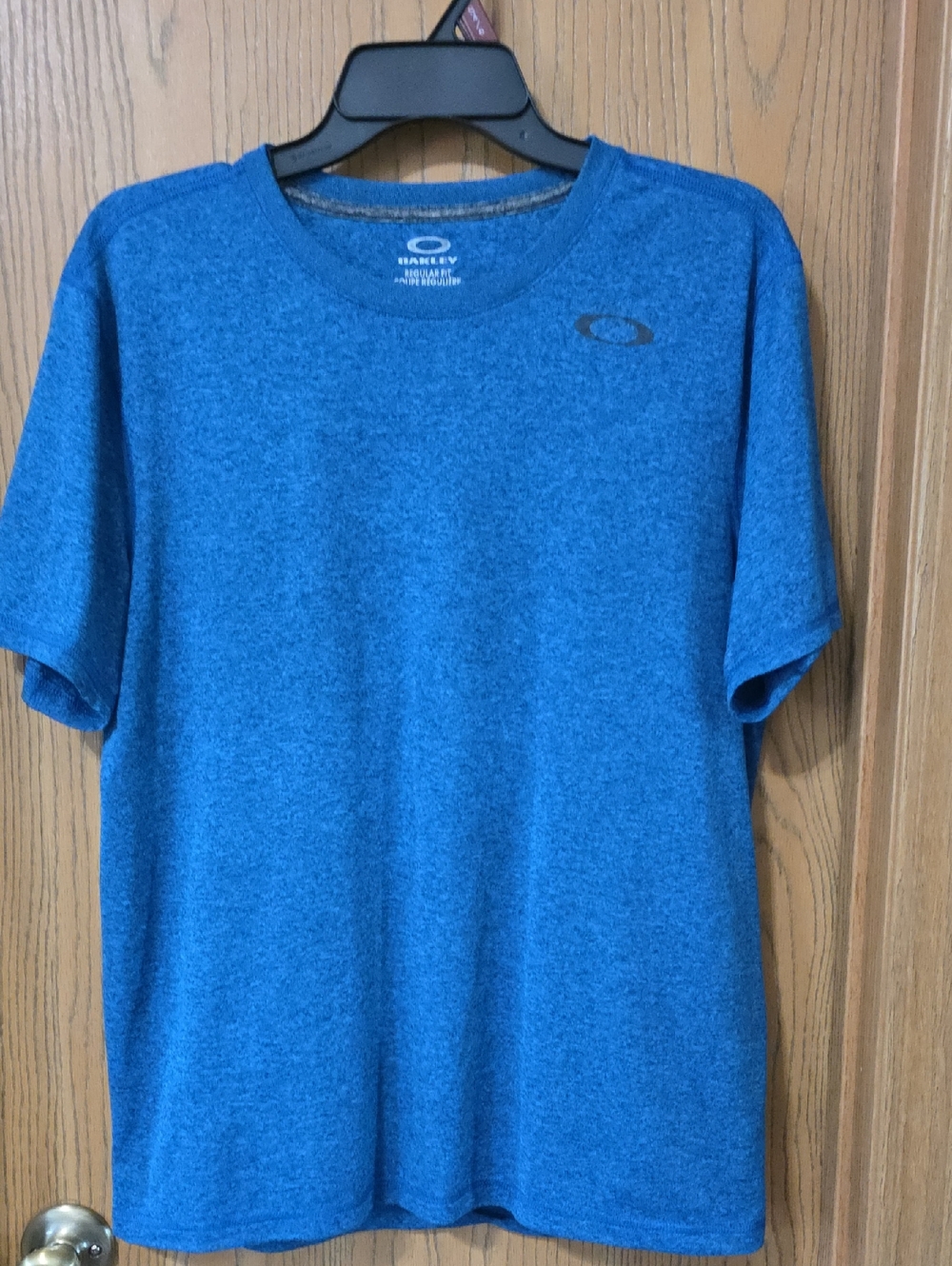 Oakley Men's Heather Blue Short Sleeve Crew Performance Tee